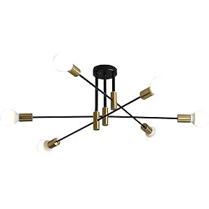 Mid Century Modern 6 Light Fxitures, Palacelantern Semi Flush Ceiling Light Contemporary Sputnik ... | Amazon (US)
