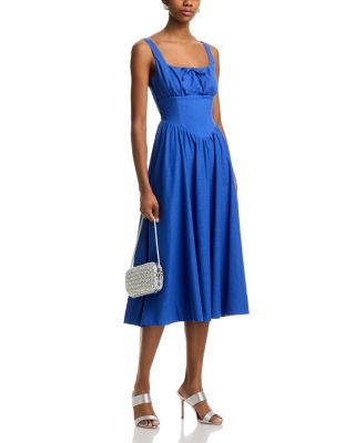 Tie Front Midi Dress - Exclusive | Bloomingdale's (US)