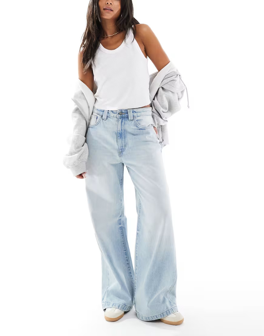 Cotton On low super baggy jeans in blue | ASOS (Global)