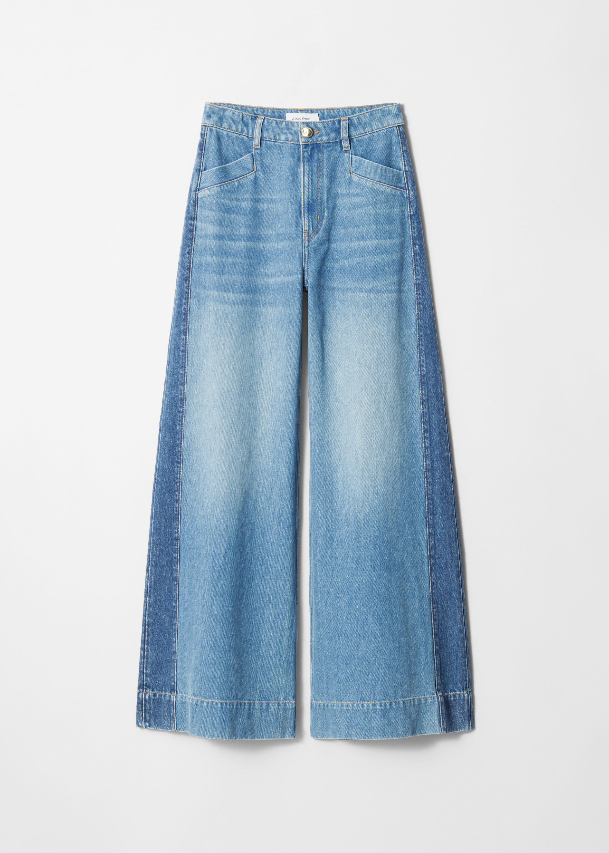Jeans mit weitem, langem Bein - Mittelblau - & Other Stories DE | & Other Stories EU