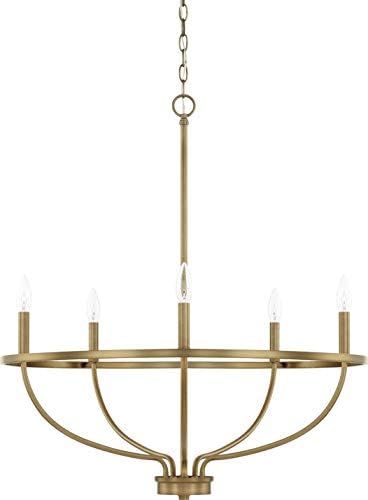 HomePlace Lighting 428551AD Greyson Urban/Industrial Vine-Style Round Candle Chandelier, 5-Light 300 | Amazon (US)