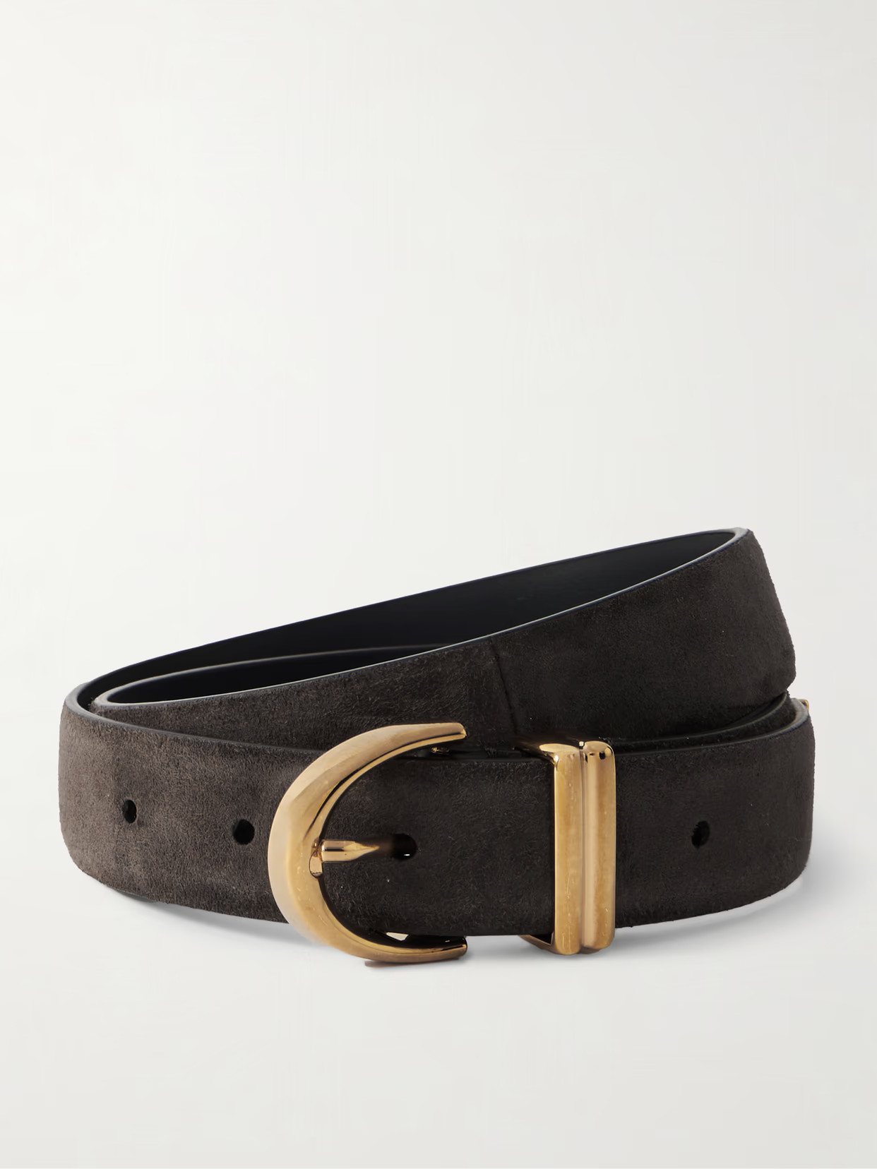 KHAITE - Bambi Suede Belt - Brown | NET-A-PORTER (US)