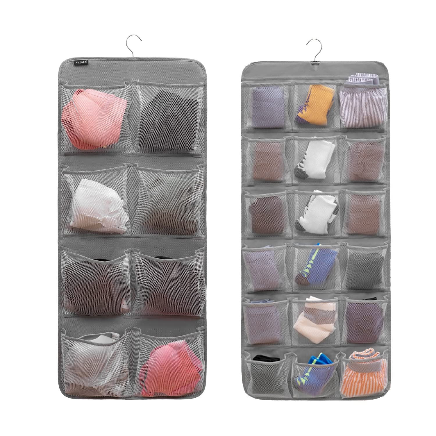 Dual-Sided Hanging Closet Organizer for Socks Underwear Bra Kids Storage Organizer for Baby Cloth... | Amazon (US)