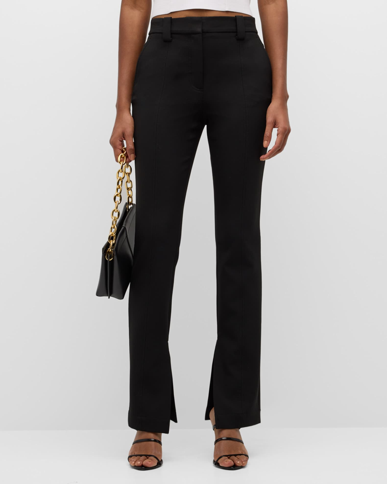A.L.C. Carson Seamed Split-Hem Trousers | Neiman Marcus