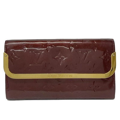 Auth LOUIS VUITTON Porte Foyle Rossmore M91592 Rouge Fauviste Monogram Vernis -  | eBay | eBay US