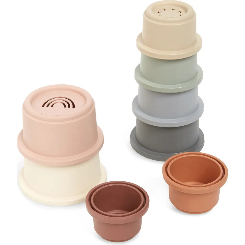 Mushie 8-Piece Stacking Cups Toy in Multi at Nordstrom | Nordstrom