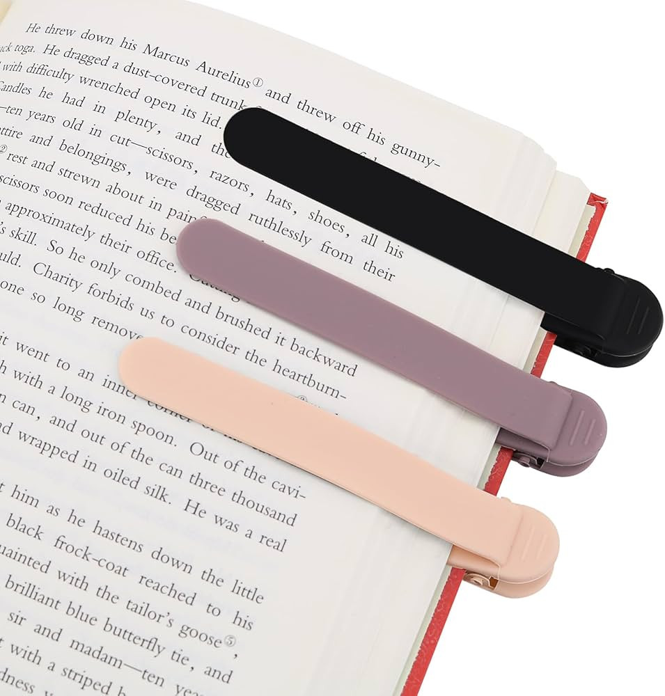 SMUK 3pcs Automatic Bookmark, Silicone Book Marks for Reading Women, Men, Kids, Book Lovers, Cute... | Amazon (US)