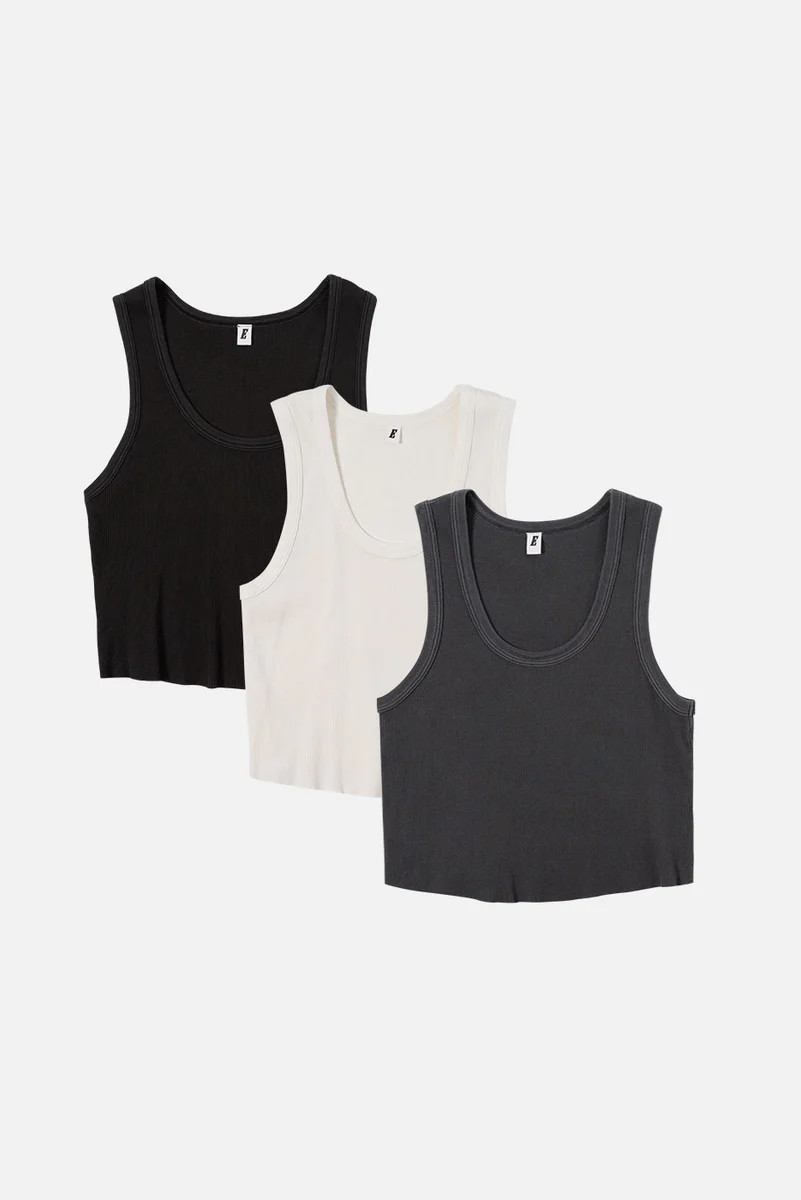 MALIBU CROP TANK 3 PACK | Elwood Clothing