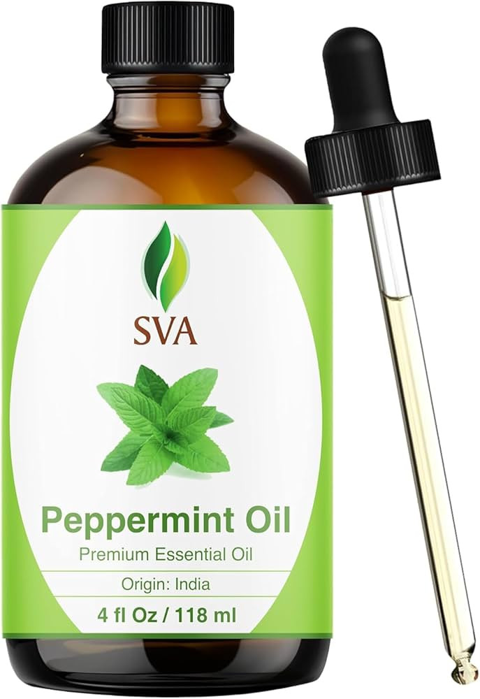 SVA Peppermint Essential Oil – 4 Fl Oz – 100% Natural Peppermint Oil - for Diffuser, Hair Car... | Amazon (US)