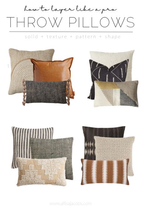 How to style pillows, my easy formula:

Solid + Texture + Pattern + include a variety of sizes 

Here are some of my faves! 


#LTKhome