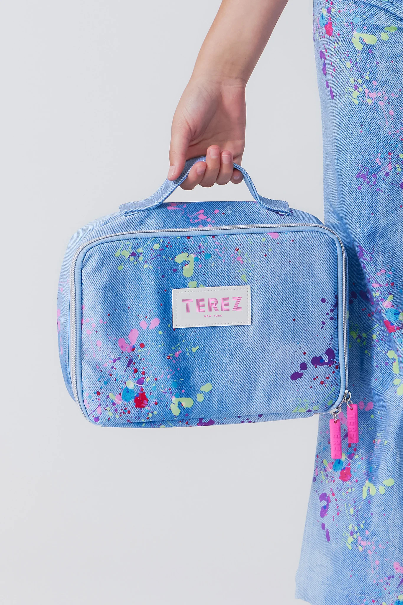 Lunchbox in Denim Paint Splatter | Terez