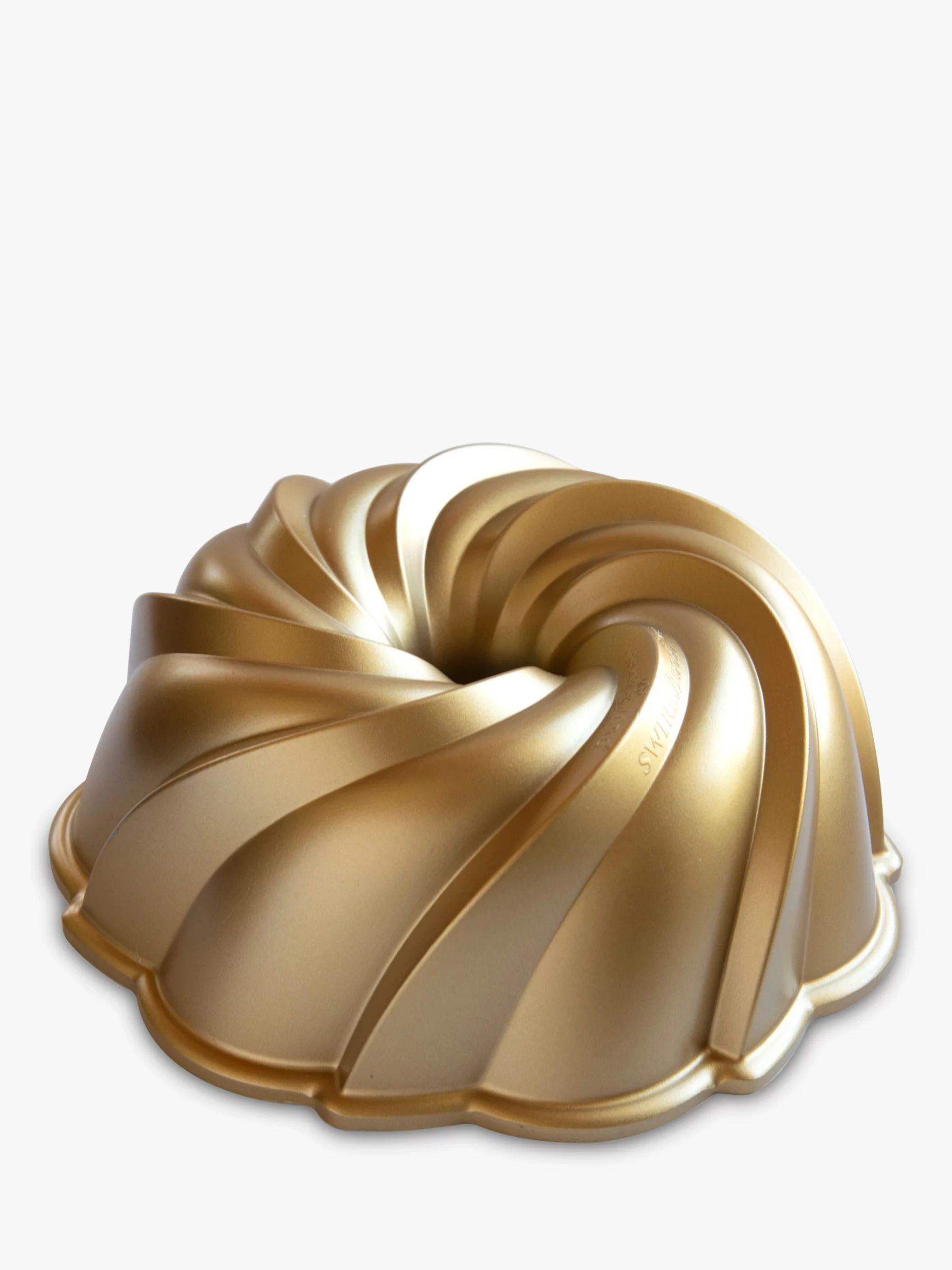 Nordic Ware Non-Stick Swirl Bundt® Pan, Gold | John Lewis (UK)