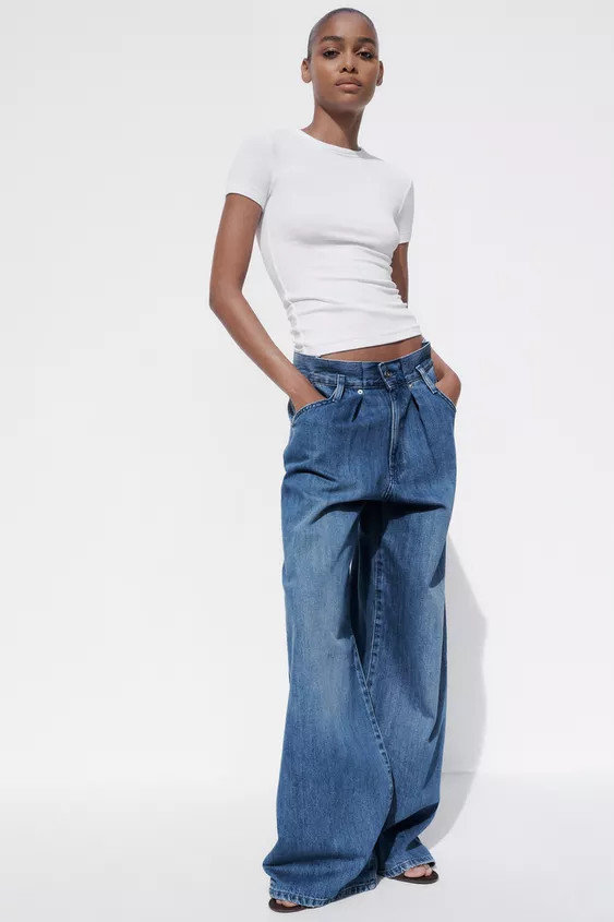 SHORT SLEEVE VISCOSE T-SHIRT | Zara US