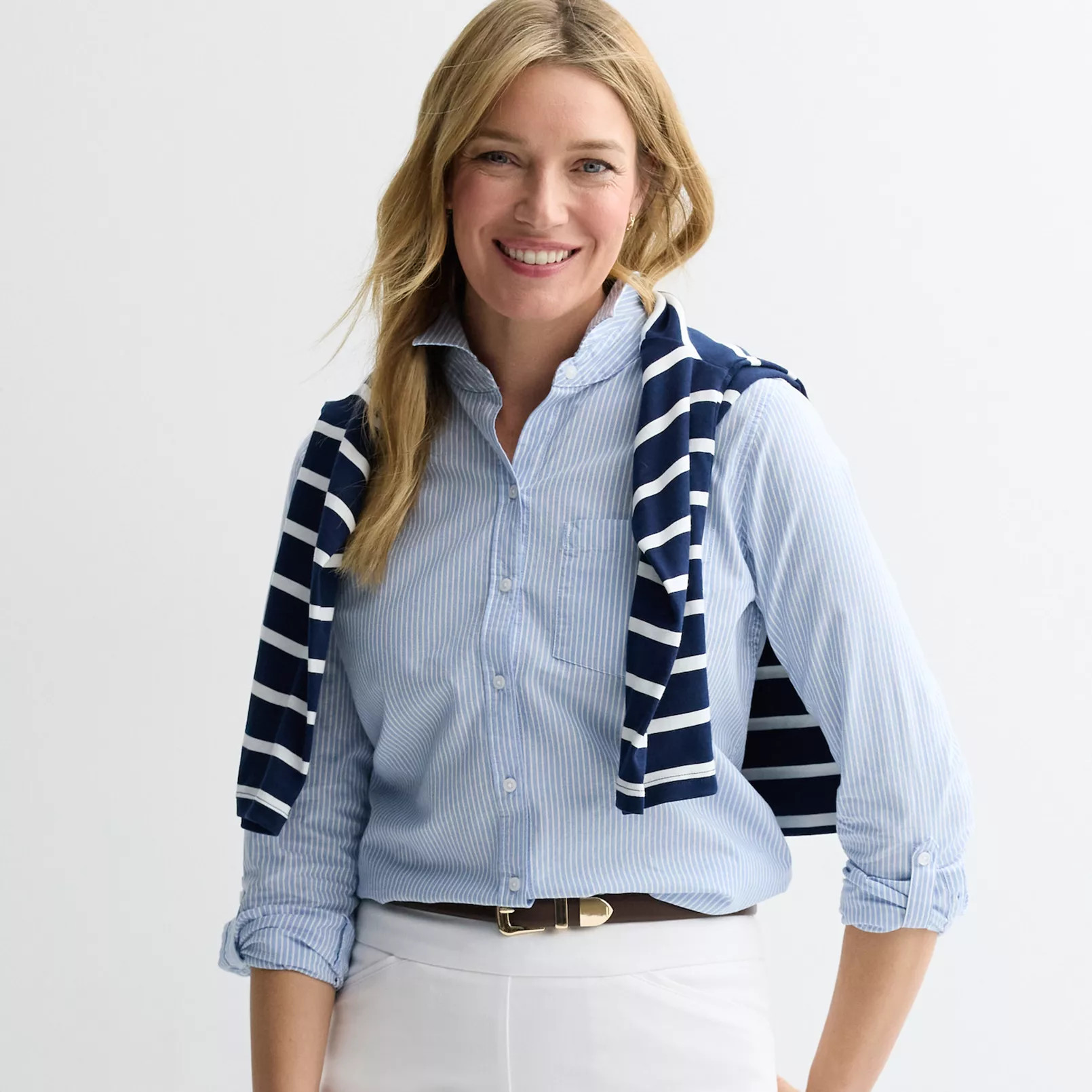 Women's Croft & Barrow® Essential One Pocket Button Down Shirt | Kohl's