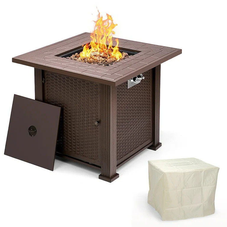 SinglyFire 28 inch Propane Fire Pit Table for Outside Gas Fire Pits Outdoor Firepit Propane 50000... | Walmart (US)