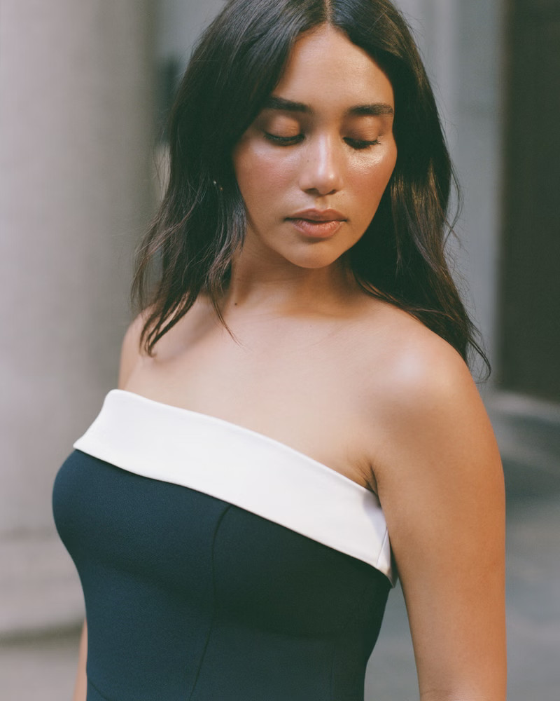 Contrast Strapless Jumpsuit | Abercrombie & Fitch (US)