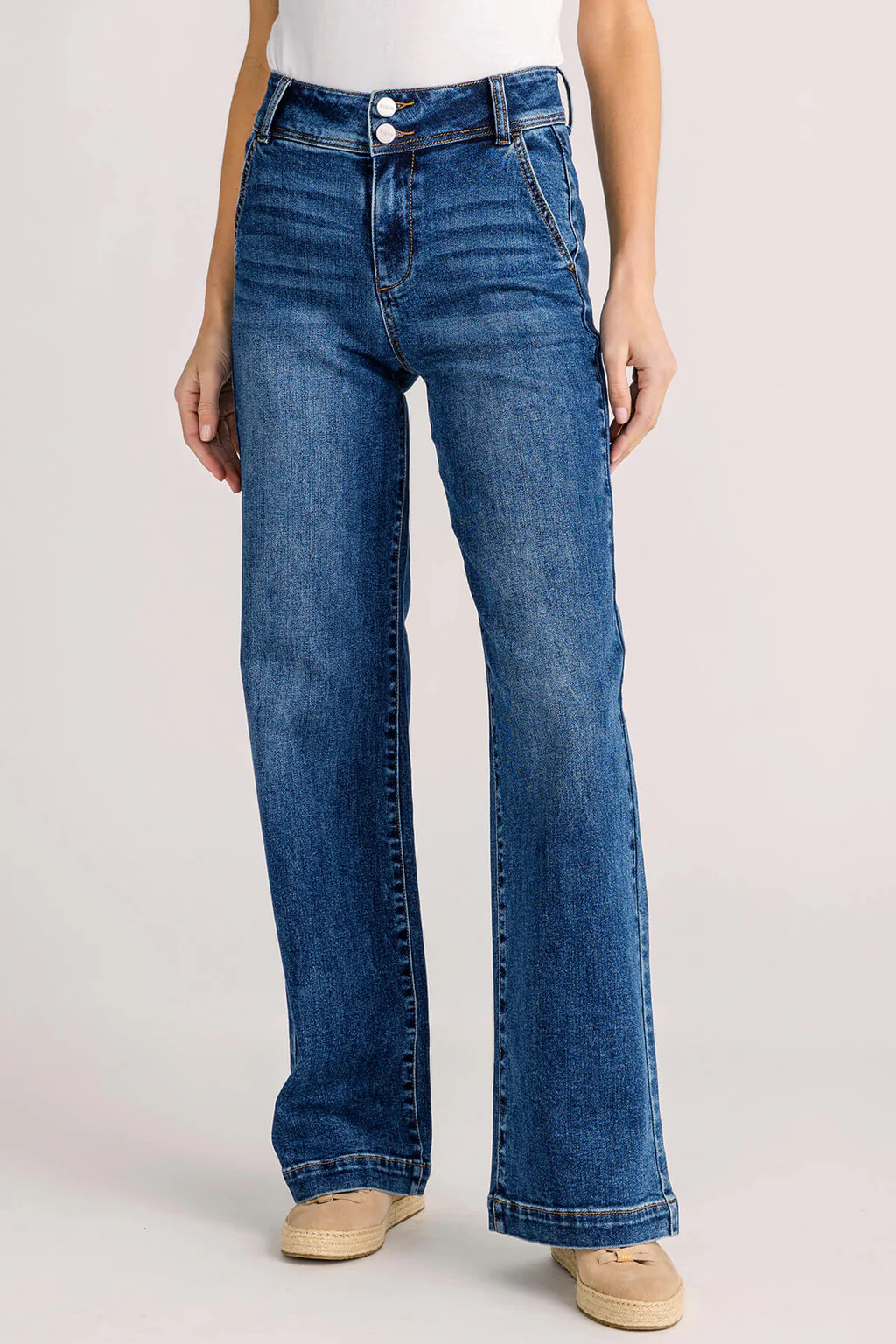 Risen Cameron High Rise Wide Leg Jeans | Social Threads