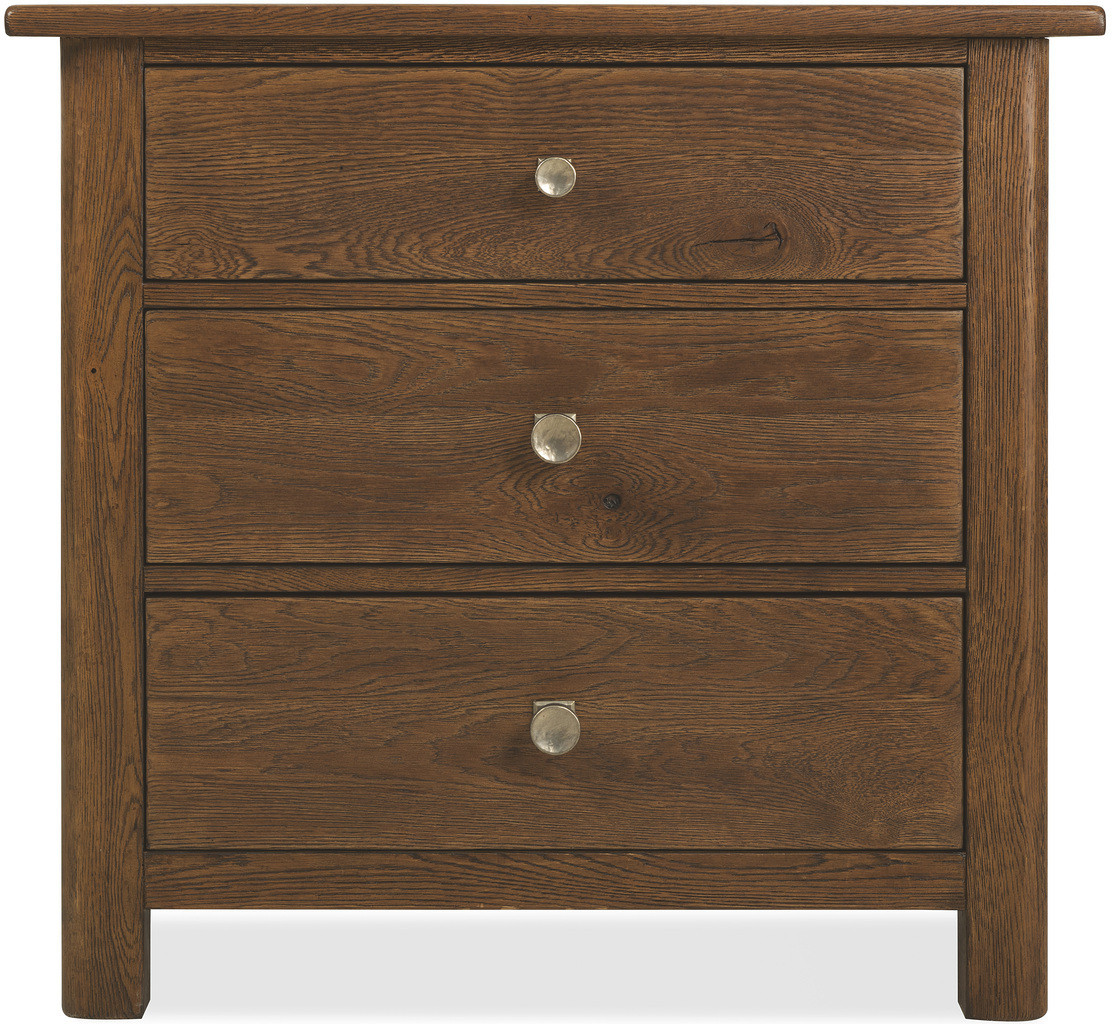 Driftwood Three-Drawer Nightstand In Medium Wood | 1stopbedrooms