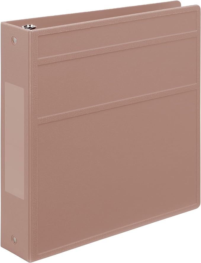 Carstens 2- Inch Heavy Duty 3-Ring Binder - Side Opening, Dusty Rose | Amazon (US)