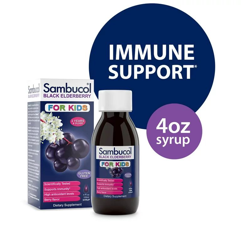 Sambucol Black Elderberry Kids Immune Support Syrup  - 4oz | Walmart (US)