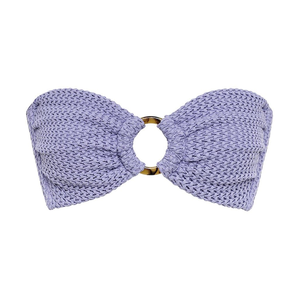 Lavender Crochet Tori Ties Bandeau Bikini Top | Montce