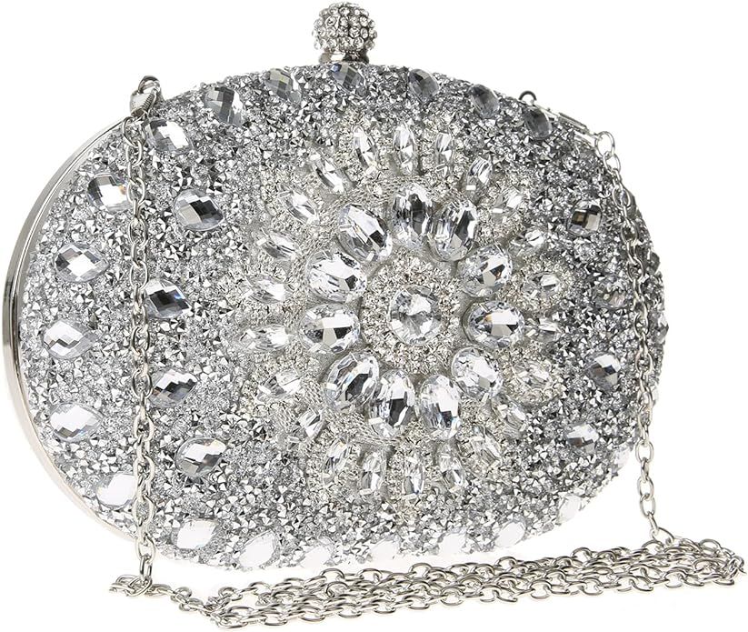 COAIMANEY Womens Sparkly Rhinestone Glitter Clutch Purse Evening Handbag Shoulder Bag for Wedding... | Amazon (UK)