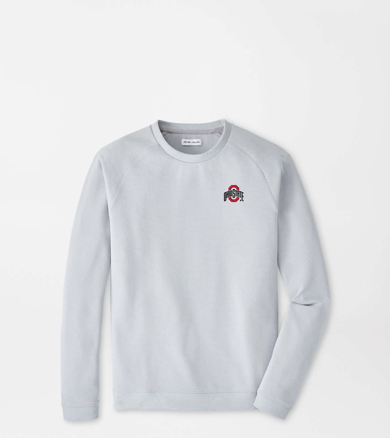 The Ohio State Cradle Piqué Performance Crewneck | Peter Millar