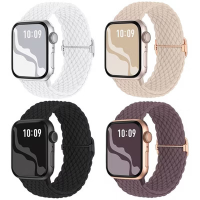 North 4 Pack Braided Stretchy Apple Watch Bands 42mm(Series 1-3)/44/45/46/49mm | Target