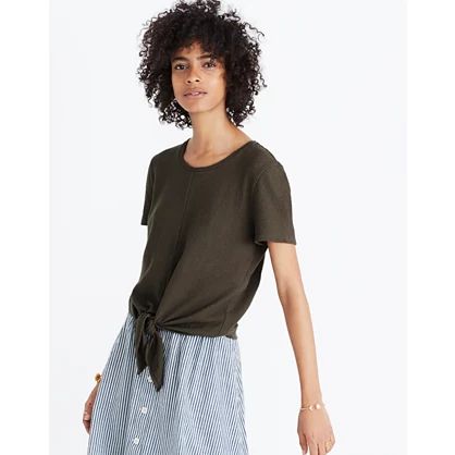 Texture & Thread Modern Tie-Front Top | Madewell