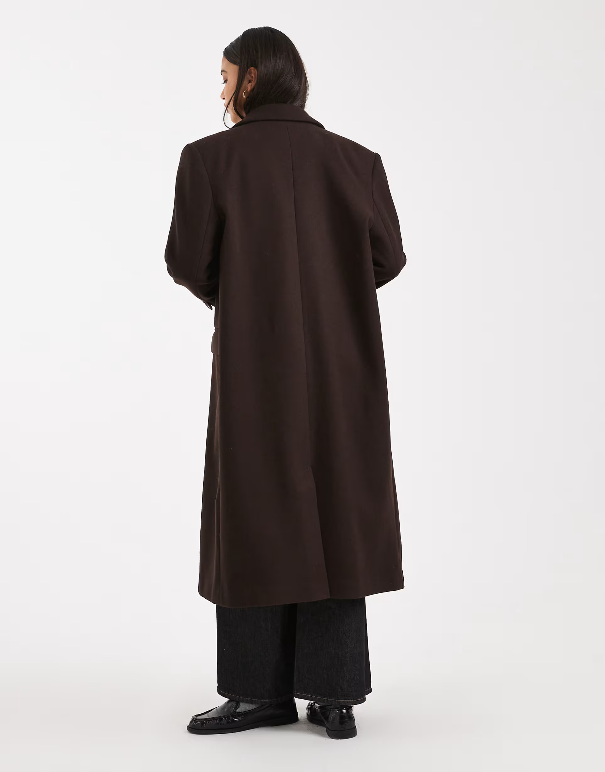 ASOS DESIGN oversized dad coat in chocolate | ASOS | ASOS (Global)