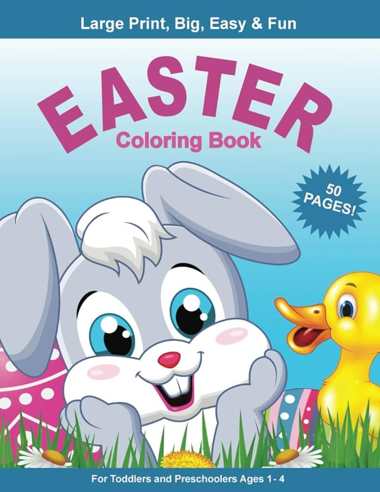 Easter Coloring Book for Toddlers and Preschool Children Kids: 50 Cute Easter and Springtime Imag... | Amazon (US)