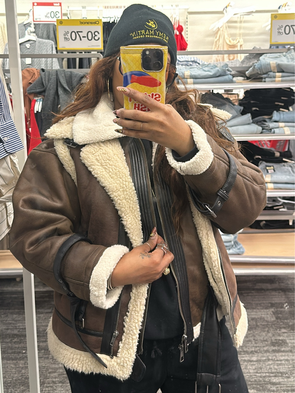 Aviator Faux leather w/ Shearling trimming Coat 

#LTKFindsUnder50 #LTKSeasonal #LTKGiftGuide