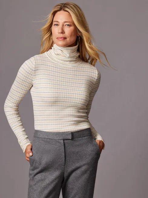 Arlette Turtleneck in Stripe | J.McLaughlin