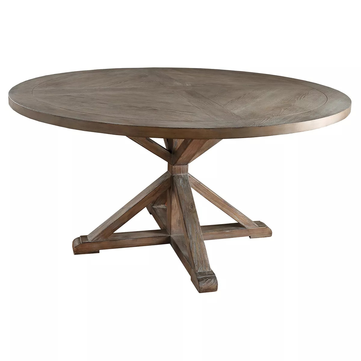 Sierra Round Dining Table Wood Brown - Inspire Q | Target