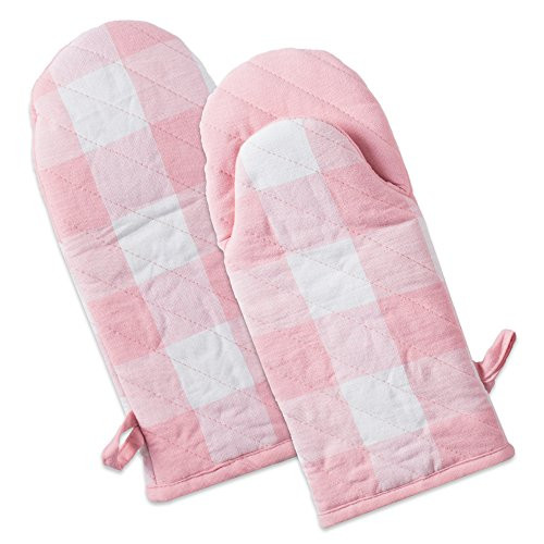 DII Buffalo Check Kitchen Collection, Classic Farmhouse Kitchen Set, Oven Mitt, Pink &White, 2 Pi... | Amazon (US)