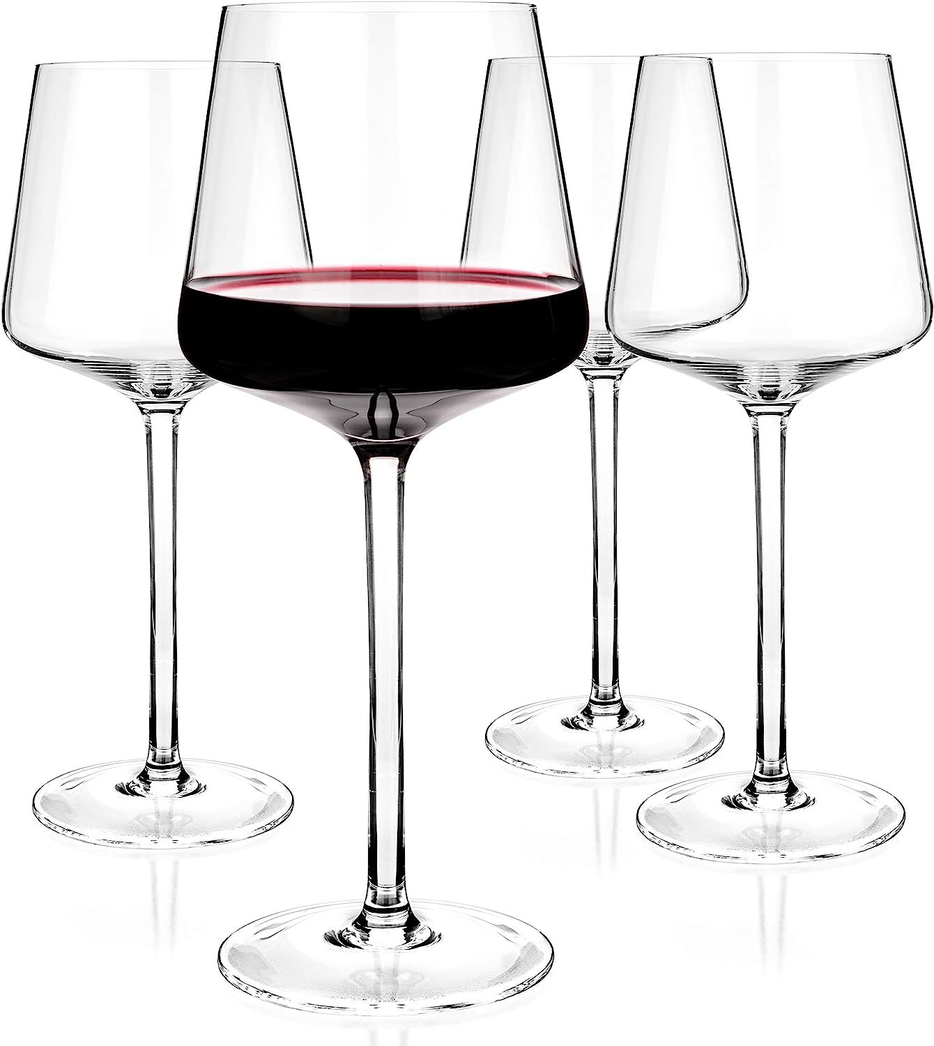 Luxbe - Crystal Wine Glasses 20.5-ounce, Set of 4 - Red or White Wine Large Glasses - 100% Lead F... | Amazon (US)