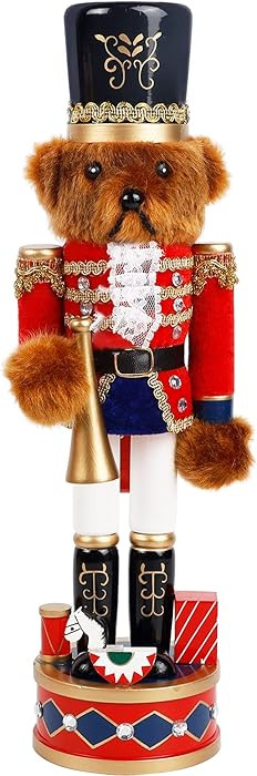 Joliyoou Christmas Nutcracker Figures, 14 Inch Wooden Nutcracker Ornaments, Large Xmas Funny Nutc... | Amazon (US)