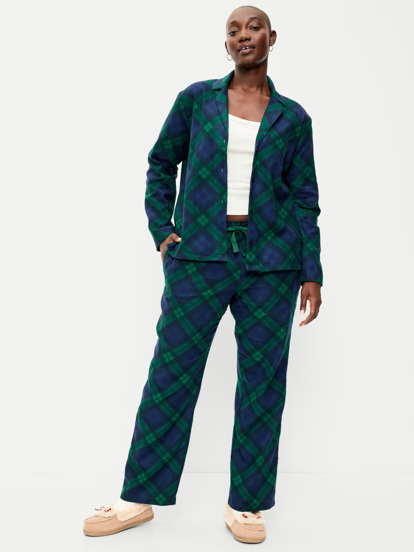 Printed Flannel Pajama Pants Set for Women | Old Navy (US)