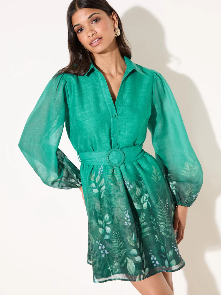 Friends Like These - Mini-jurk met riem en lange mouwen | Next EU