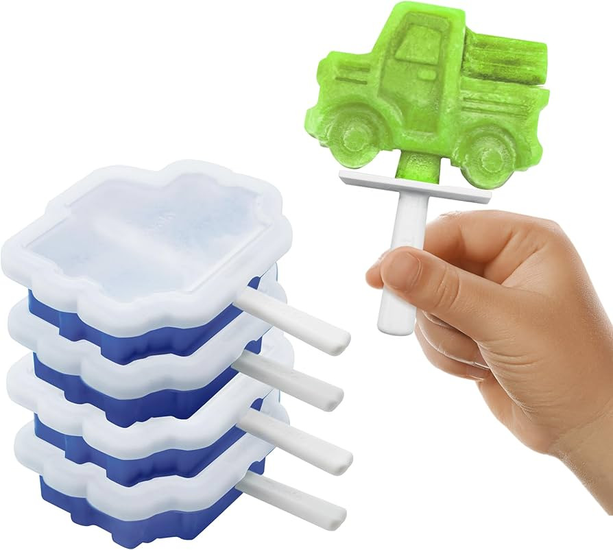Tovolo Silicone Popsicle Molds with Sticks (4-Pack, Truck) - Reusable Ice Pop Molds for Homemade ... | Amazon (US)
