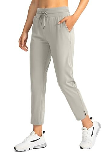 Soothfeel Women's Pants with 4 Pockets 7/8 Stretch High Waisted Sweatpants Travel Athletic Work G... | Amazon (US)