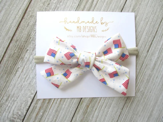 Fourth of July Baby Bow USA Bow 4th of July Headband Red | Etsy | Etsy (US)