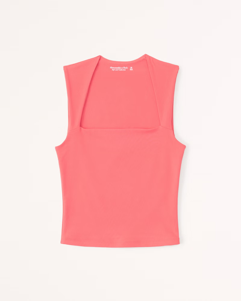 Cropped Seamless Fabric Portrait Top | Abercrombie & Fitch (US)
