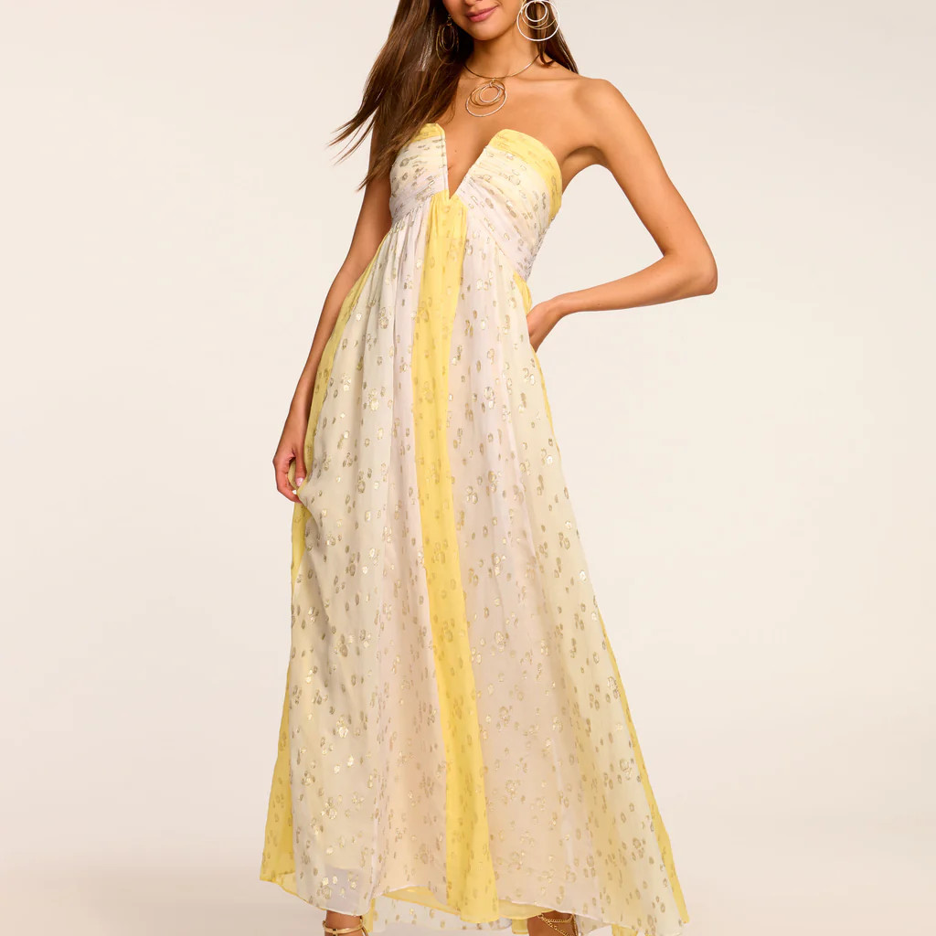 Demi Strapless Jacquard Gown | Ramy Brook