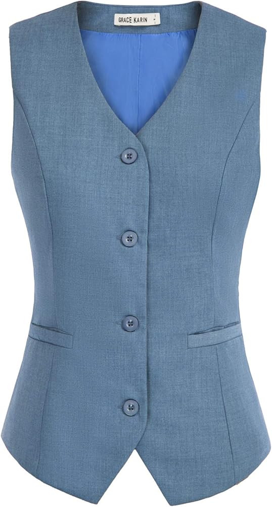 GRACE KARIN Womens Waistcoat Vest Vintage Steampunk Dress Jacquard Jacket | Amazon (US)