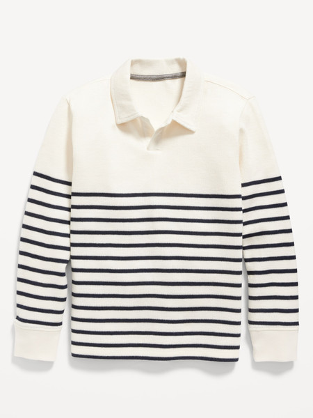 French Rib-Knit Polo Sweater for Boys | Old Navy (US)