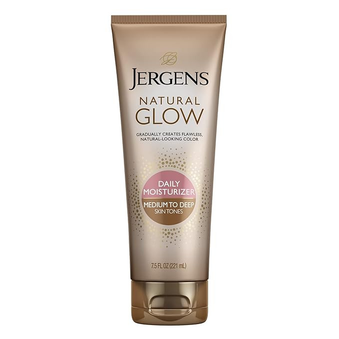 Jergens Natural Glow Sunless Tanning Lotion, Self Tanner, Medium to Deep Skin Tone, Daily Moistur... | Amazon (US)