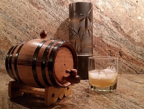 Personalized Oak Aging Barrel with Black Bands | Etsy (US)