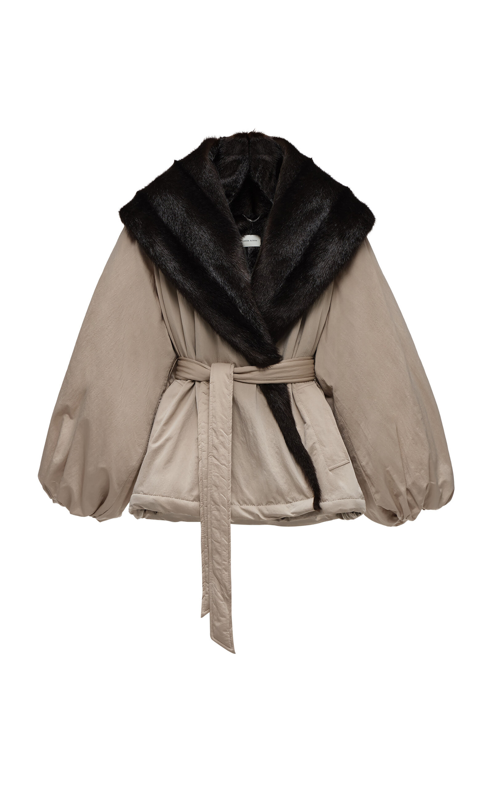 Magda Butrym Plush-Trimmed Nylon Puff Jacket - Moda Operandi | Moda Operandi (Global)