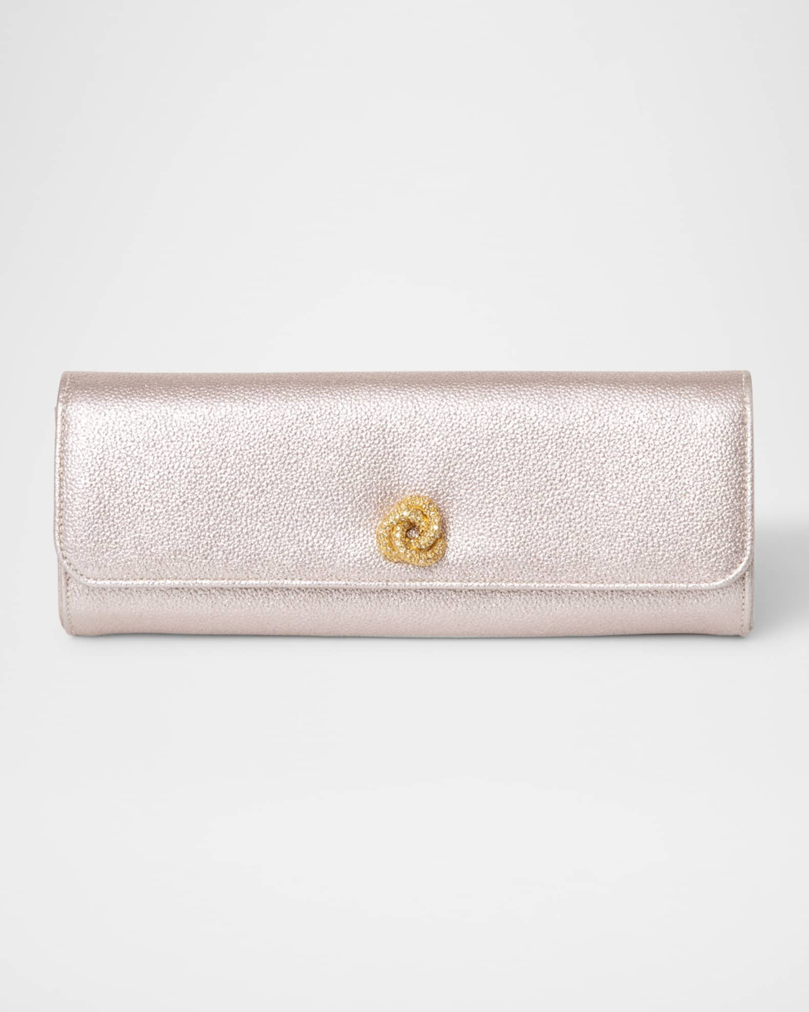 MICHELLE WILHITE Robbie Mini Flap Metallic Clutch Bag | Neiman Marcus